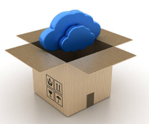 cloud en caja carton